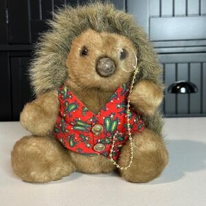 House of Lloyd 1996 Hedgesly Hedgehog Plush Stuffed Animal Monocle Paisley Vest